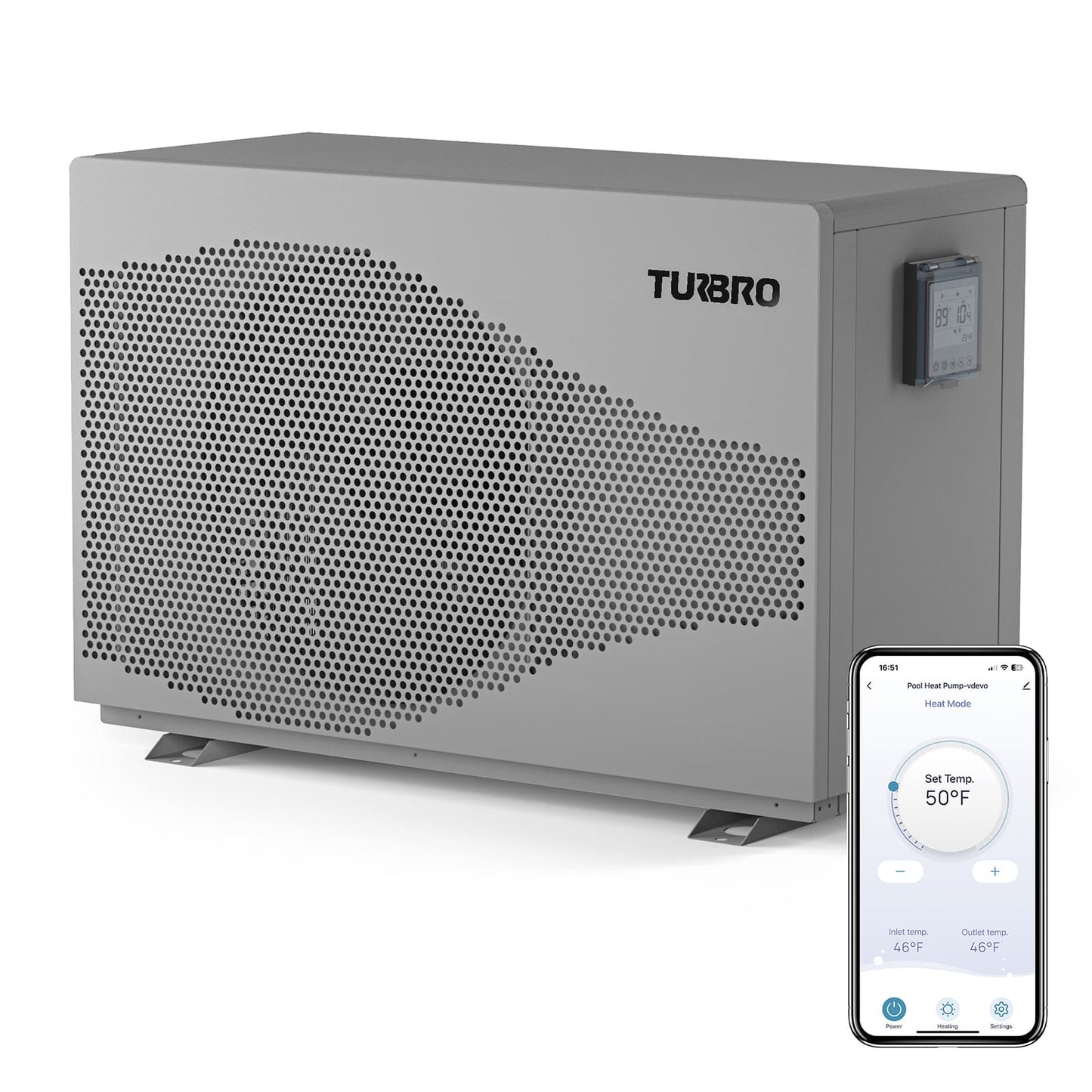 Beluga Inverter Swimming Pool Heat Pump, 33K/50K/58K/75K BTU
