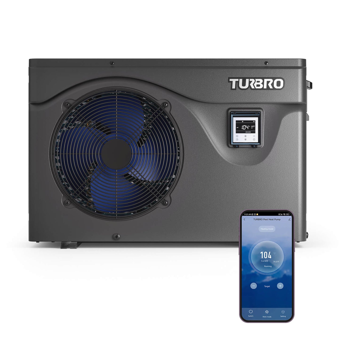Beluga Inverter Swimming Pool Heat Pump, 33K/50K/58K/75K BTU