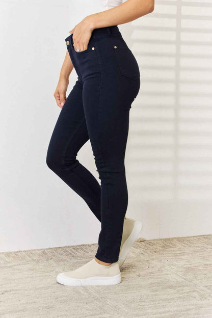 Judy Blue Tummy Control Skinny Jeans - Full Size Garment Dyed Women's Jeans