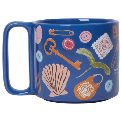 Finders Keepers Ceramic Studio Midi Mug  | Cobalt Blue Coffee Tea Cup