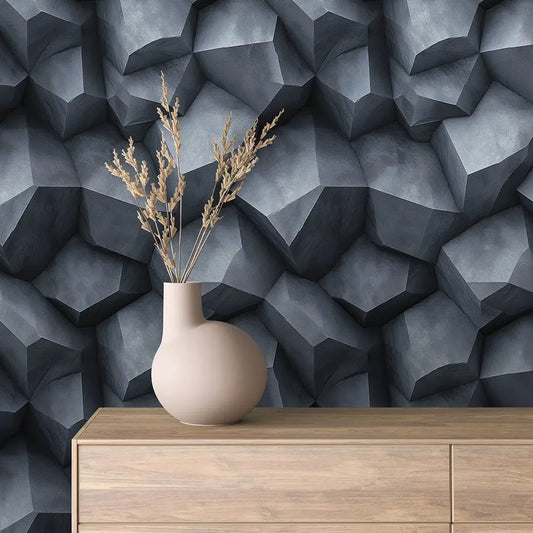 Urban Slate Geo-Structure Mural