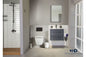 Nova 24" Dark Gray Floating Bathroom Vanity with Porcelain Top & Black Hardware