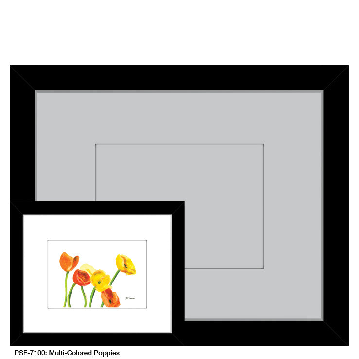 Multi-Colored Poppies, Print (#7100A)