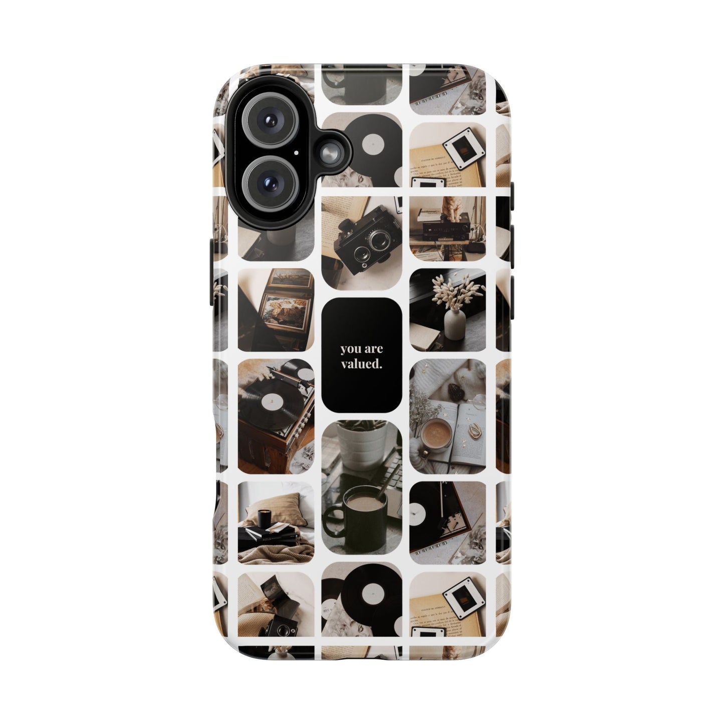 Retro Collage Phone Case - You Are Valued, Durable Protection for Your Device, Thoughtful Gift for Friends & Family, Perfect for Any [...]