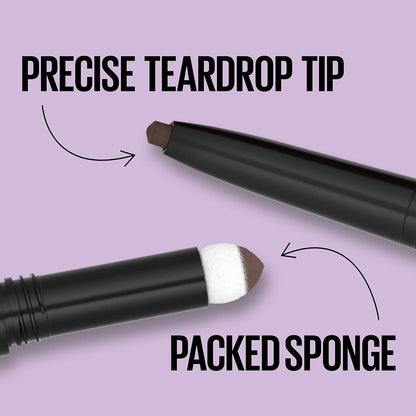 2-PACK – Maybelline Express Brow 2-In-1 Pencil and Powder Eyebrow Makeup, Soft Brown