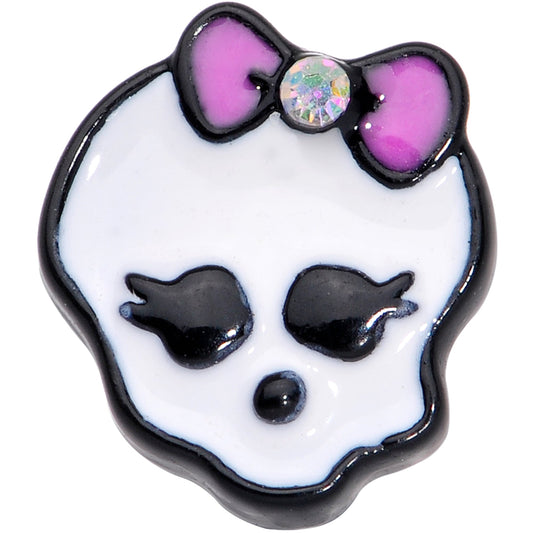 16G 1/4 Aurora Gem Black Kawaii Skull Cartilage Tragus Earring