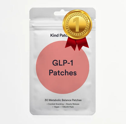Kind Patches GLP-1 Patches with L Glutamine, Berberine, Chromium, Pomegranate and Cinnamon - 30 Count
