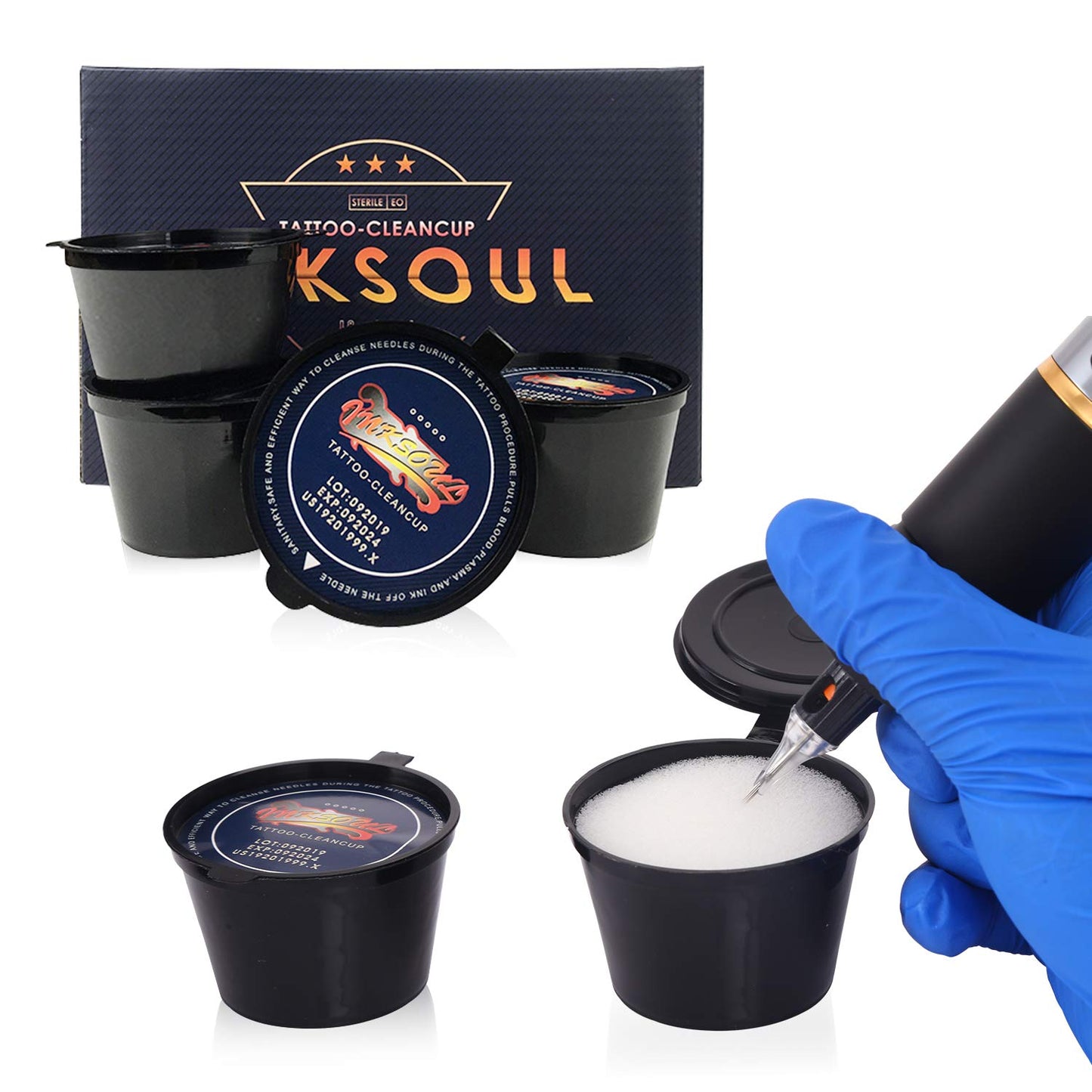 18pcs High-Quality Tattoo Dip Cup Caps