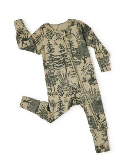 PATPAT Baby Footie Pajamas - Premium Tencel Lyocell & Wool Romper with 2-Way Zipper