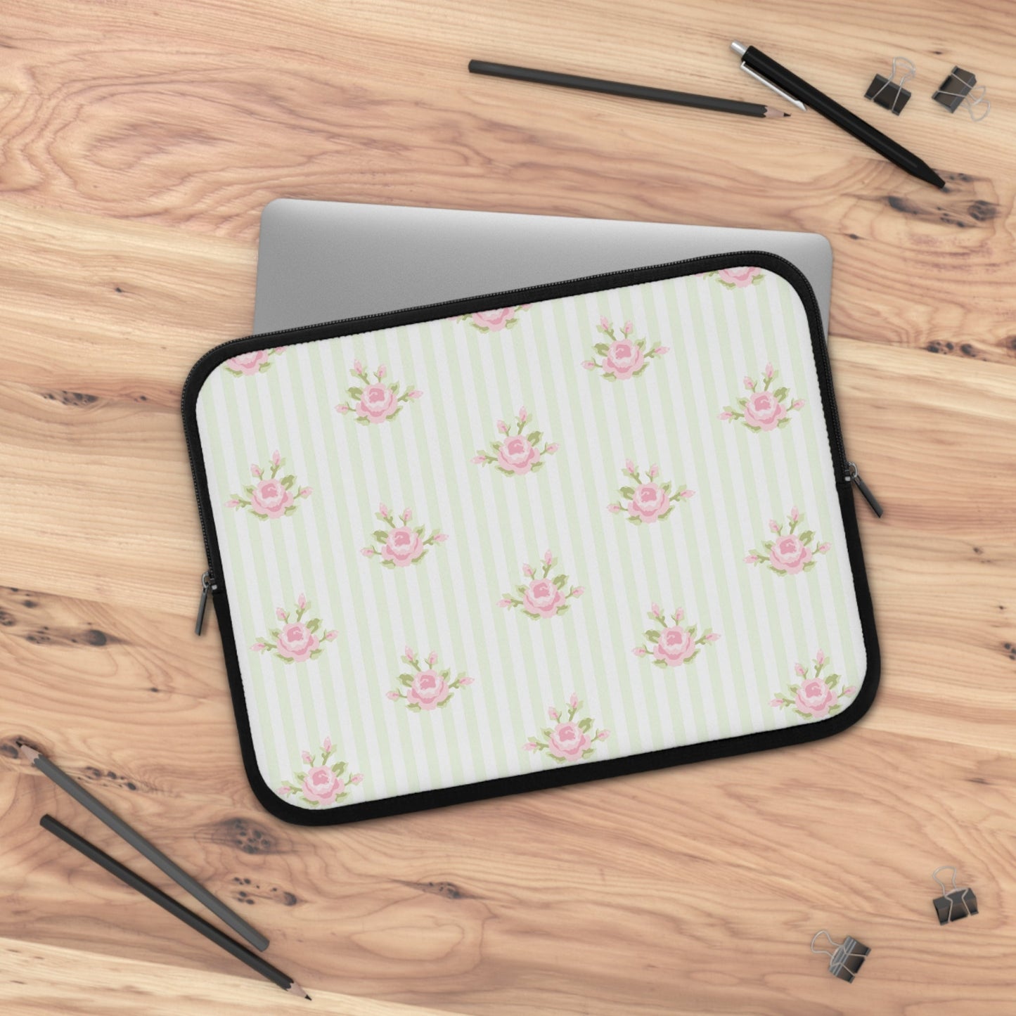Customizable: Floral Laptop Sleeve, Elegant Computer Case for Women, Perfect Gift for Students, Mother's Day, Accessories for Tech Lovers