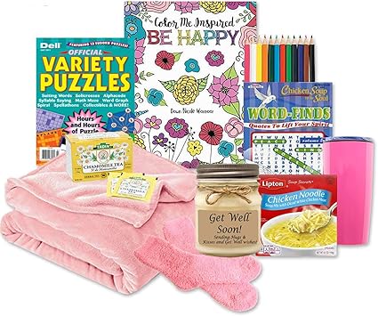 Don't Worry Be Happy Get Well Gift Set-  get well soon gift basket -