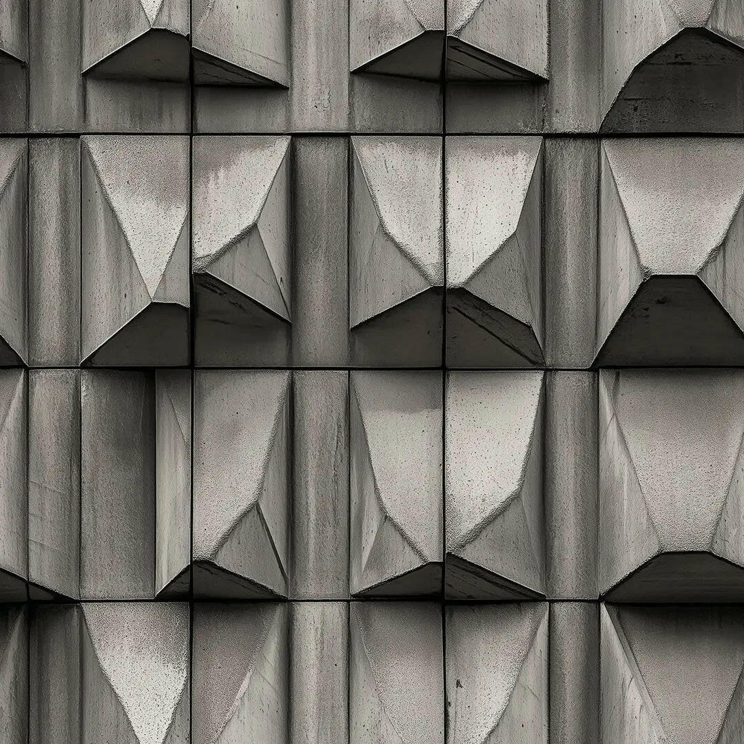 Sculpted Concrete Monolith Mural