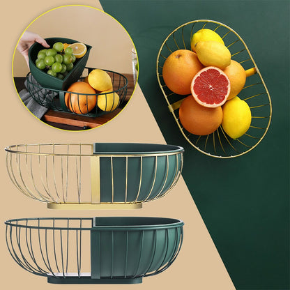 Metal Hollowed Out Fruit Vegetable Snack Tray Bowl Basket | Kitchen Essentials | Kitchen + Metal