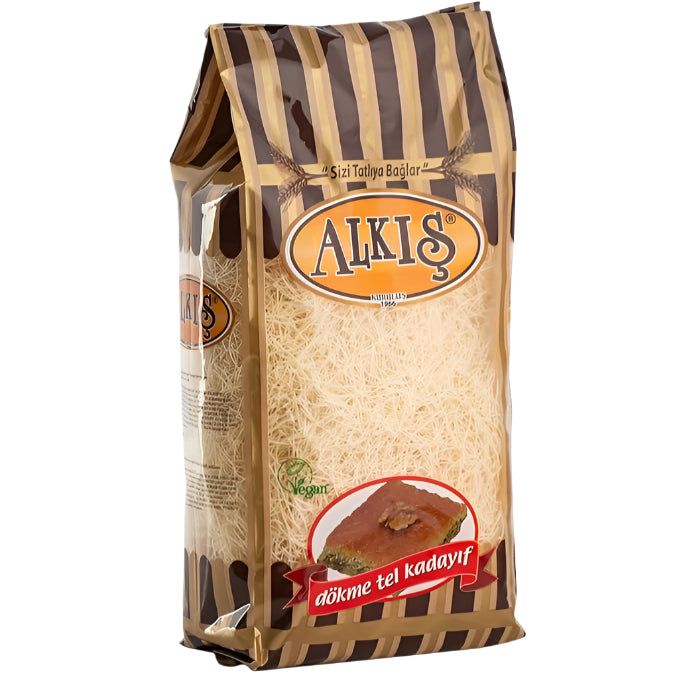Alkis Kadayif Dessert 1.1 Lb - Traditional Handmade Turkish Shredded Dough Dessert