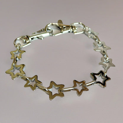 Silver Stars Deluxe Tumbler Charm Necklace