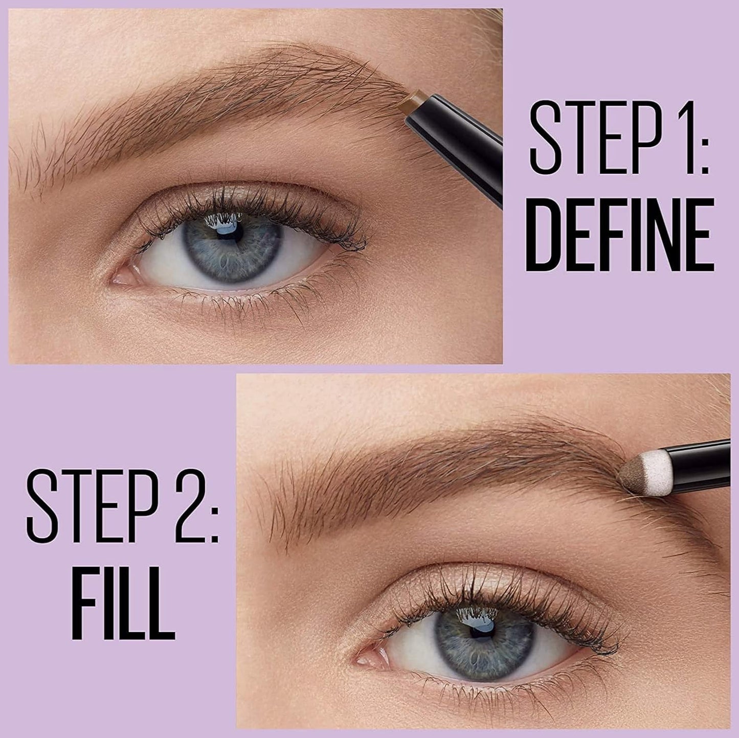 2-PACK – Maybelline Express Brow 2-In-1 Pencil and Powder Eyebrow Makeup, Soft Brown