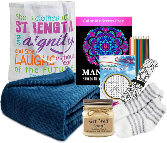 Get Well Gift Of Comfort Tote with Blanket -  get well soon gift