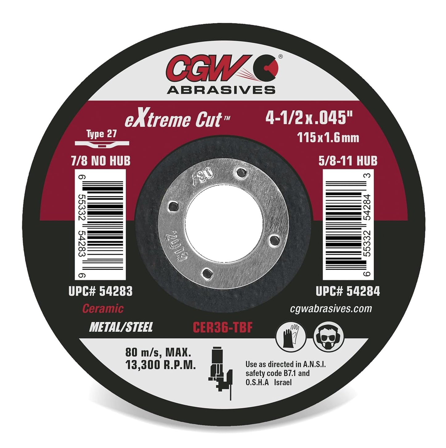 CGW Abrasives eXtreme Cut Ceramic Cutting Wheels