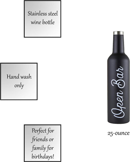 Open Bar Stainless Steel Wine Bottle