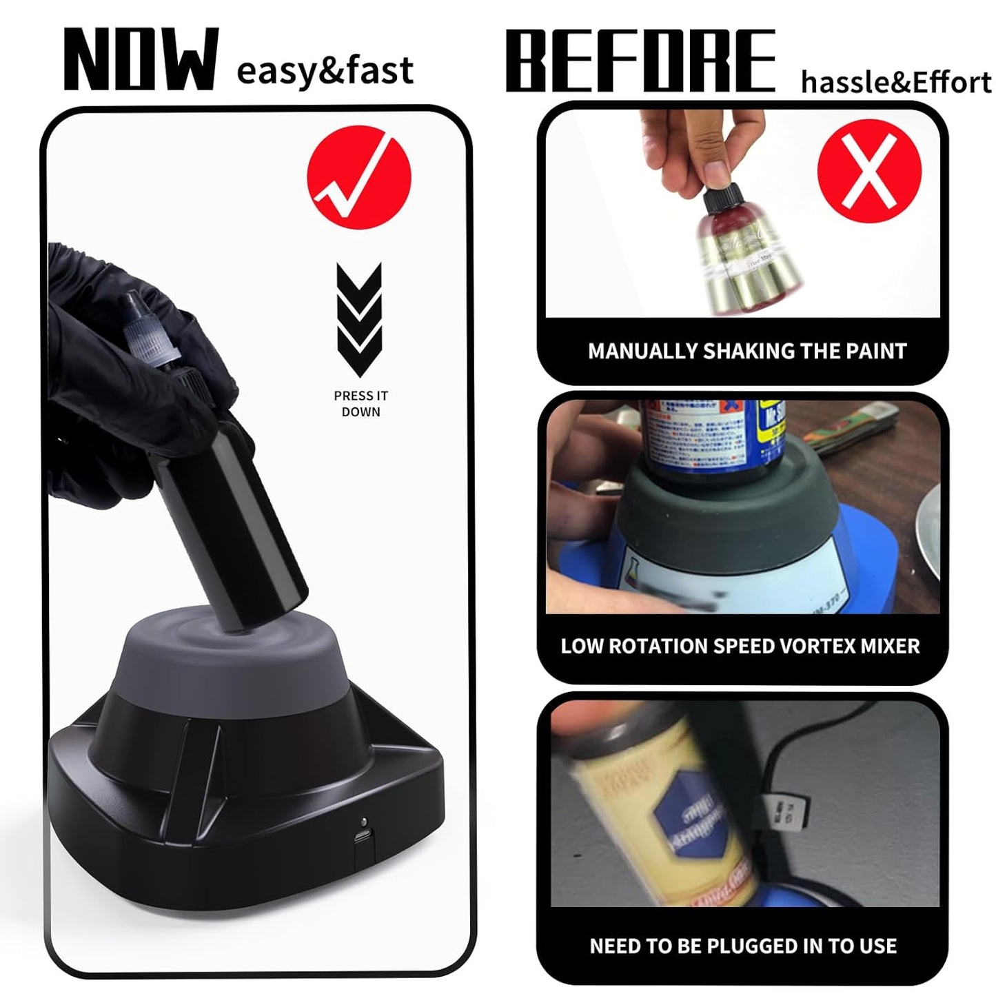 INKSOUL®️  VM-300 Mini Vortex Mixer 10000RPM Lab Mixer