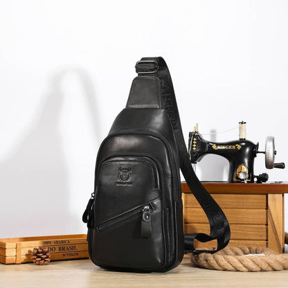 FR Fashion Co. Men's Executive Leather Sling Bag
