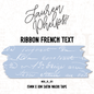 Ribbon French Text 15mm washi