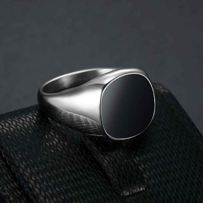 Coolx Black Square Men's Ring - Stylish Accessory for Modern Men