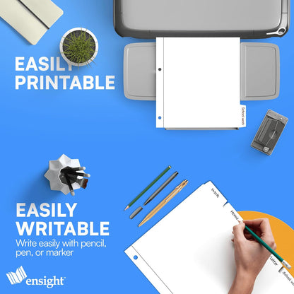 Ensight 3 Ring Page Dividers, binder dividers