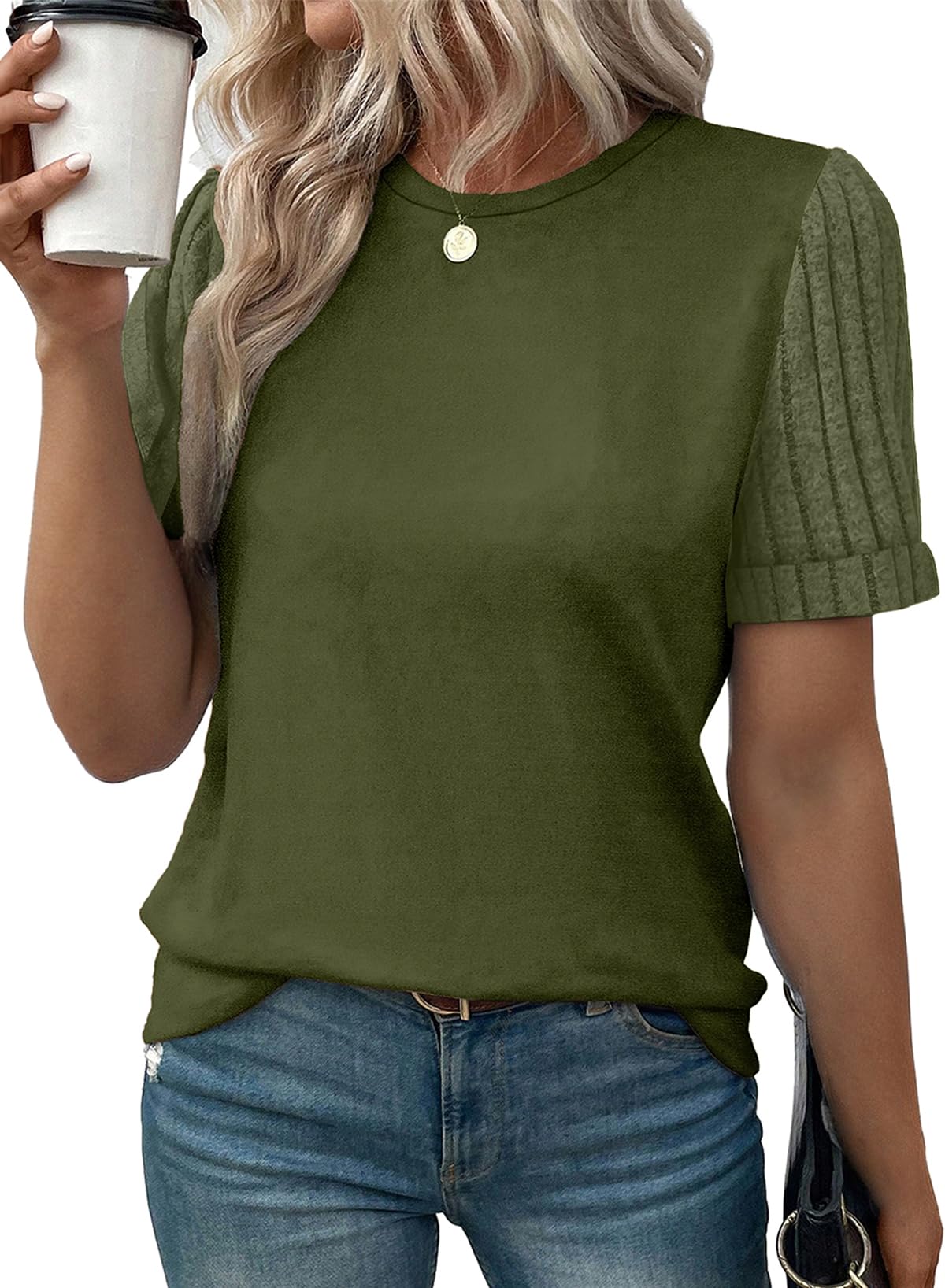 Women's Casual Short Sleeve T-Shirt Loose Fit Summer Top