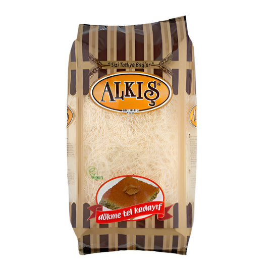 Alkis Kadayif Dessert 1.1 Lb - Traditional Handmade Turkish Shredded Dough Dessert