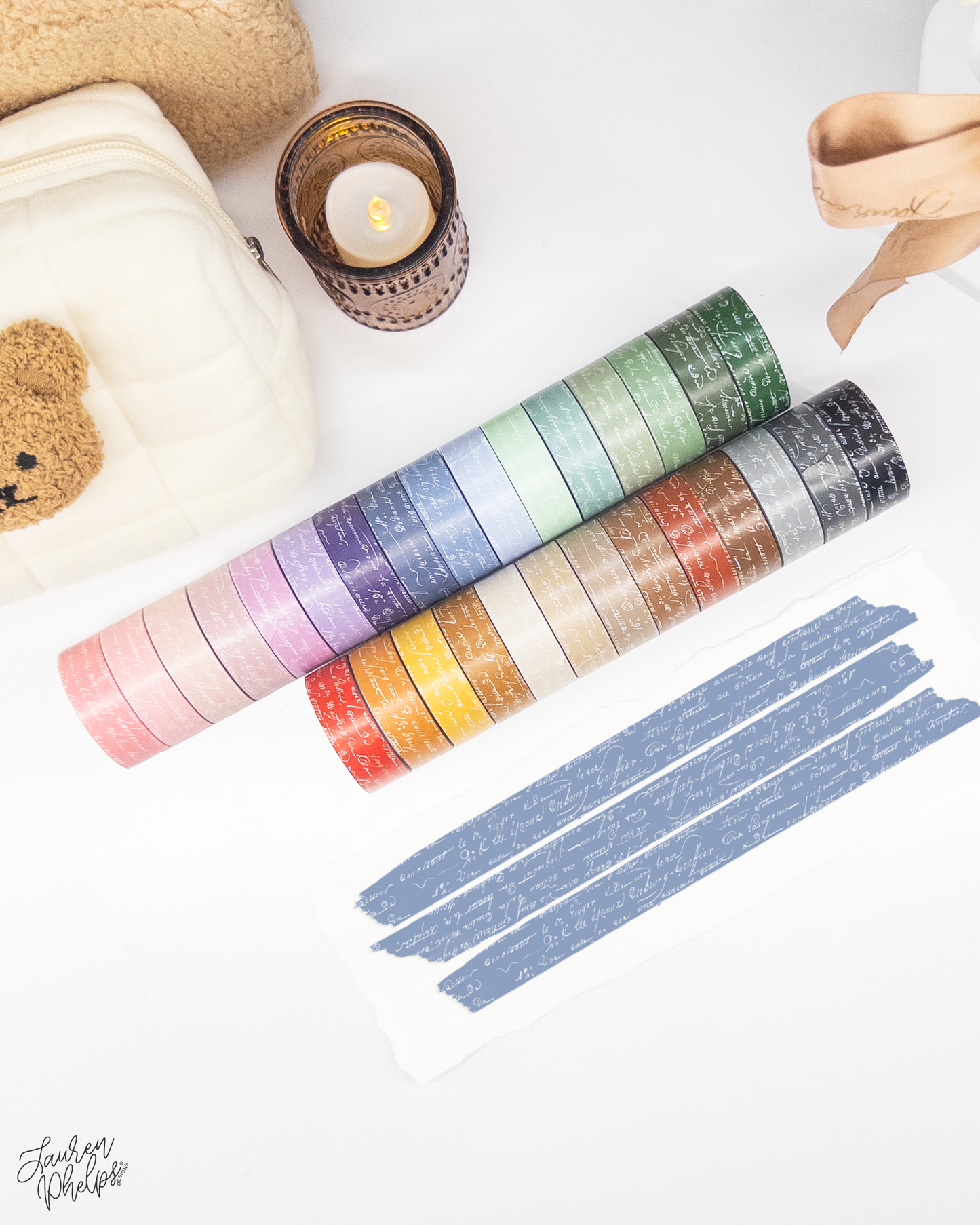 Jean French Text 15mm washi