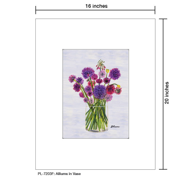 Alliums in Vase, Print (#7203F)