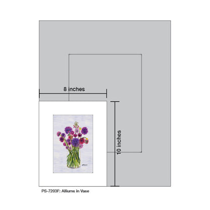 Alliums in Vase, Print (#7203F)