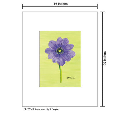Anemone Light Purple, Print (#7264X)