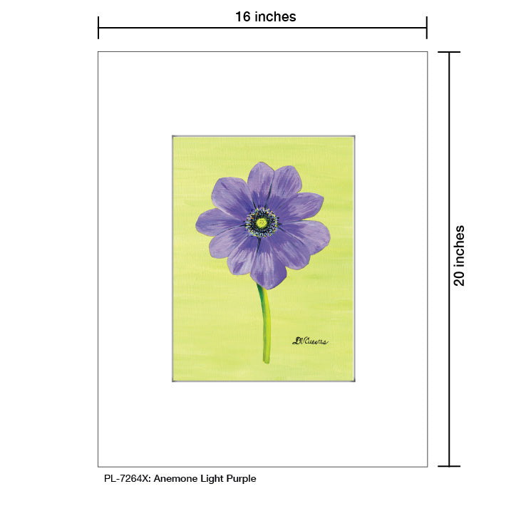 Anemone Light Purple, Print (#7264X)