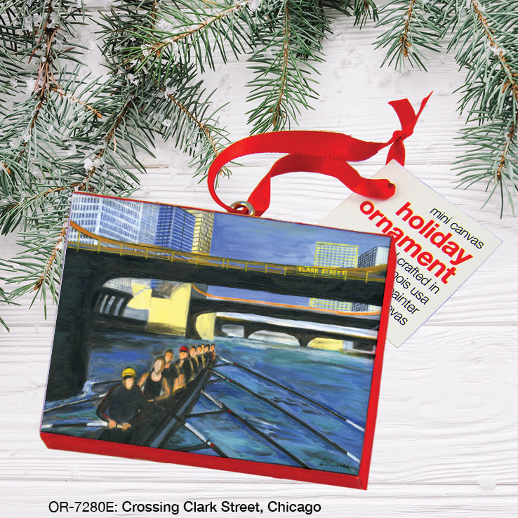 Crossing Clark Street, Chicago, Ornament (OR-7280E)
