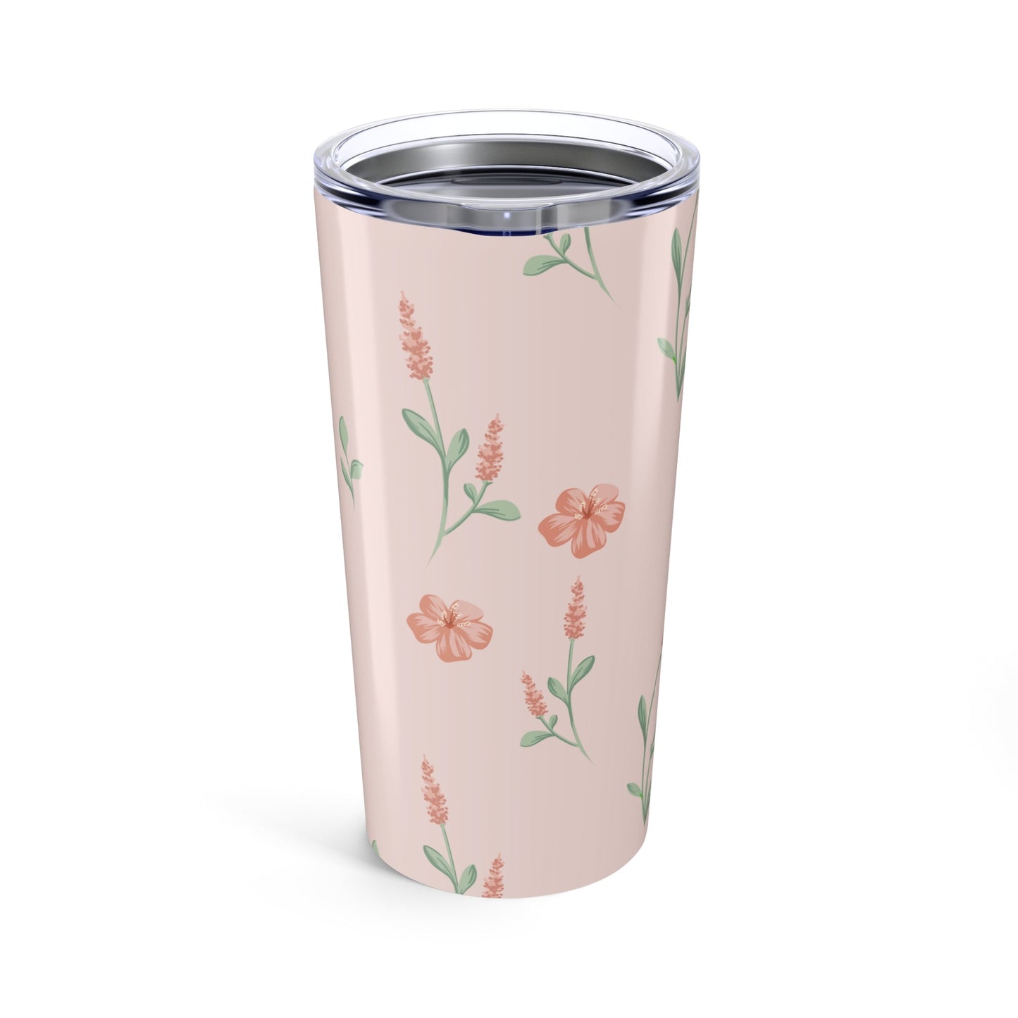 Customizable: Floral Tumbler 20oz, Coffee Travel Mug, Gift for Garden Lovers, Insulated Drinkware, Birthday Present, Spring Vibes