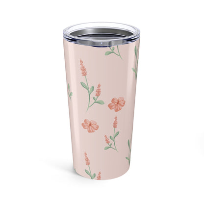 Customizable: Floral Tumbler 20oz, Coffee Travel Mug, Gift for Garden Lovers, Insulated Drinkware, Birthday Present, Spring Vibes