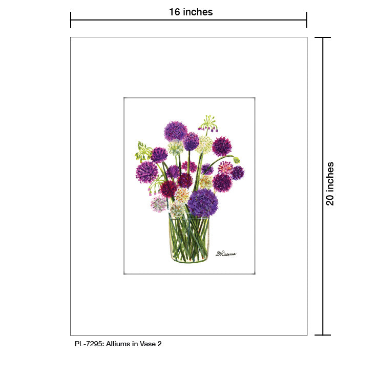 Alliums in Vase 2, Print (#7295A)