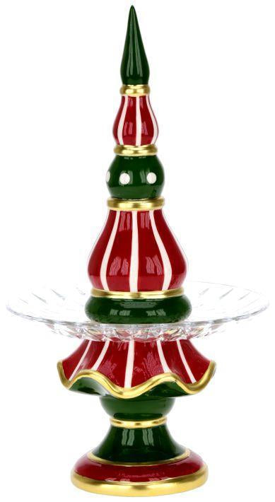 Christmas Carousel Collection Christmas Tree Glass Plate