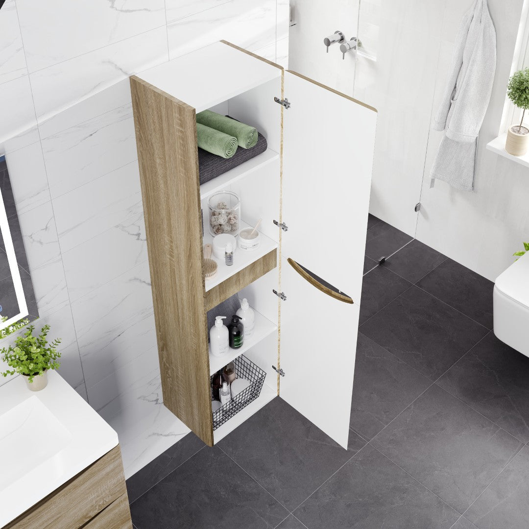 Eviva Smile 16 in. W x 15 in. D Wall-Mounted Linen Cabinet