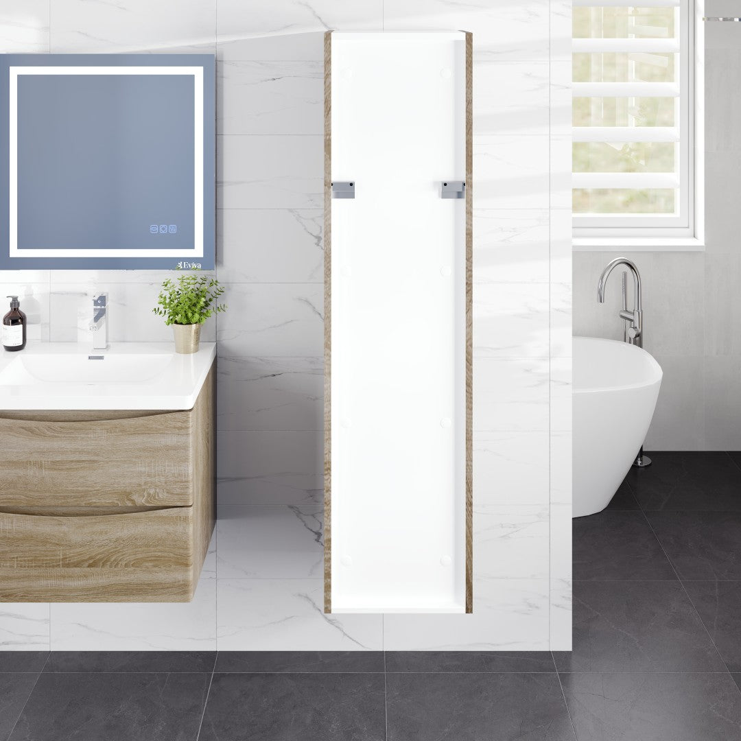 Eviva Smile 16 in. W x 15 in. D Wall-Mounted Linen Cabinet