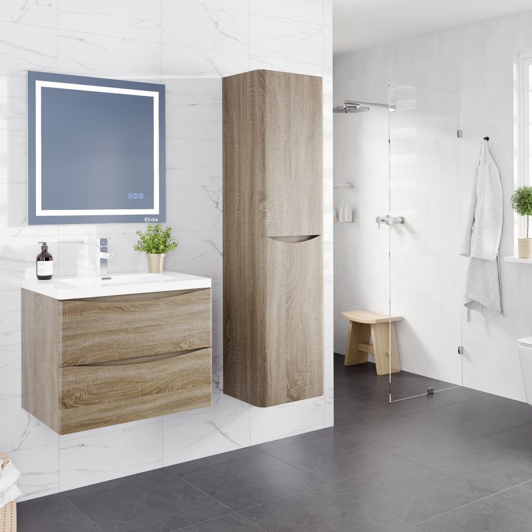 Eviva Smile 16 in. W x 15 in. D Wall-Mounted Linen Cabinet