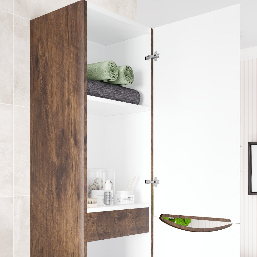 Eviva Smile 16 in. W x 15 in. D Wall-Mounted Linen Cabinet