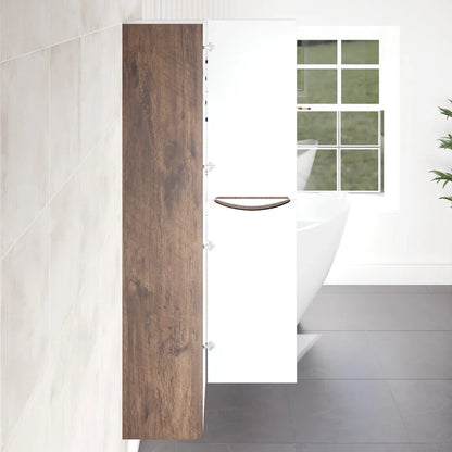 Eviva Smile 16" W x 15" D Rosewood Wall-Mounted Linen Cabinet (EVCB15-16RSWD)