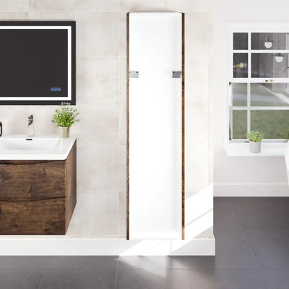 Eviva Smile 16" W x 15" D Rosewood Wall-Mounted Linen Cabinet (EVCB15-16RSWD)