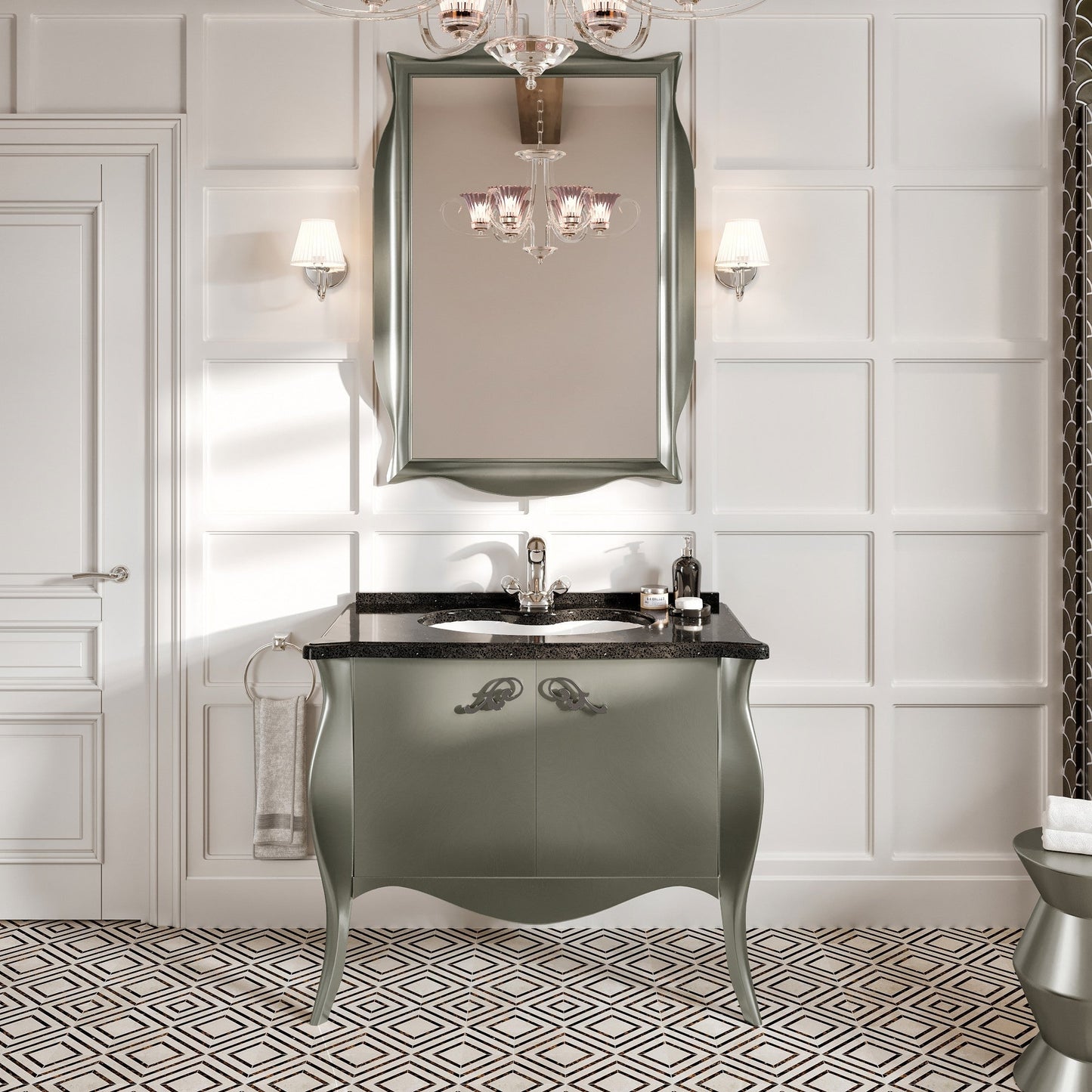 Eviva Ritz Bath Vanity with Granite Top and Undermount Porcelain Sink