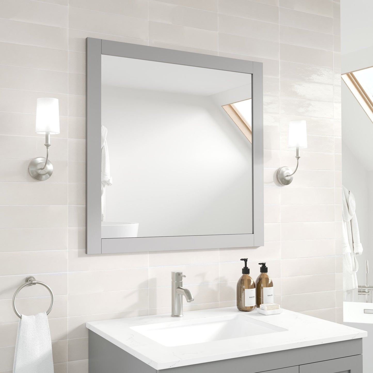 Eviva New York Wooden Framed Mirror