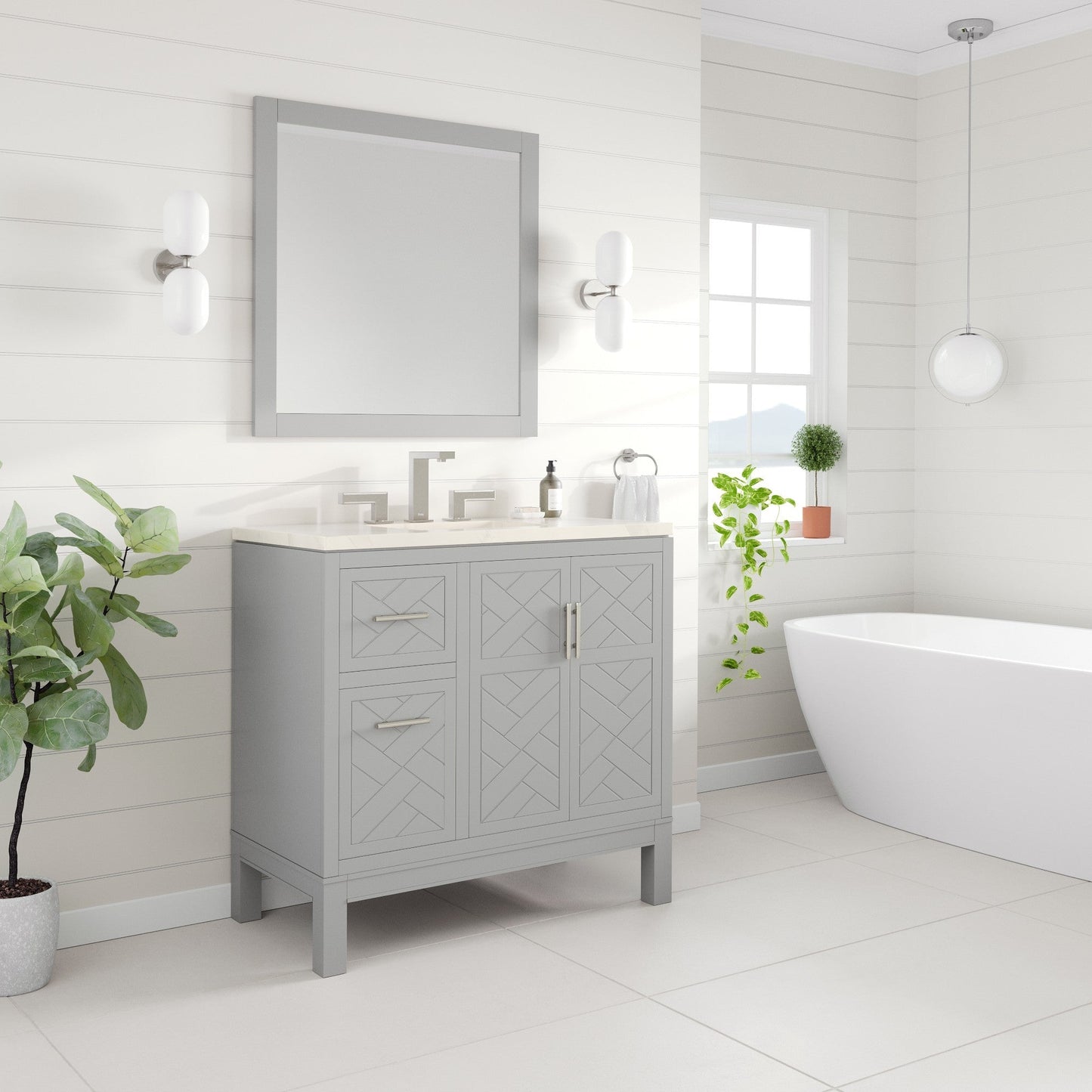 Eviva New York Wooden Framed Mirror
