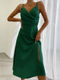 V-neck Slit Sling Dress - Summer Fashion Sexy Slim Suspender Dresses for Women